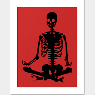 Yoga scelet Posters and Art